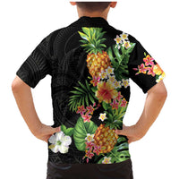 Hawaii Pineapple Tropical Family Matching Mermaid Dress and Hawaiian Shirt Colorful Hibiscus Plumeria LT01 - Polynesian Pride