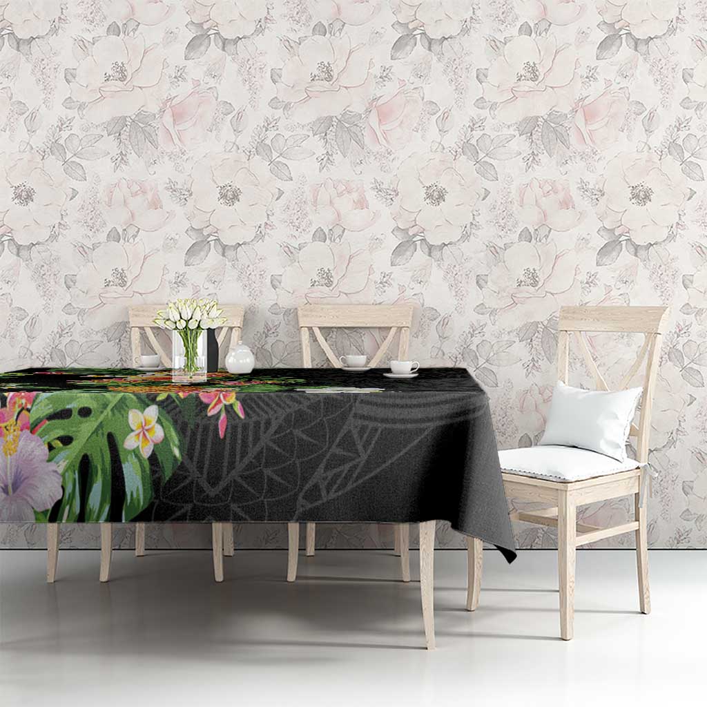 Hawaii Pineapple Tropical Tablecloth Colorful Hibiscus Plumeria
