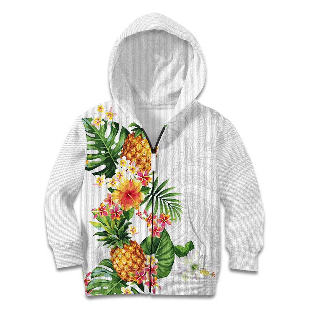 Hawaii Pineapple Tropical Kid Hoodie Luminous Hibiscus Plumeria