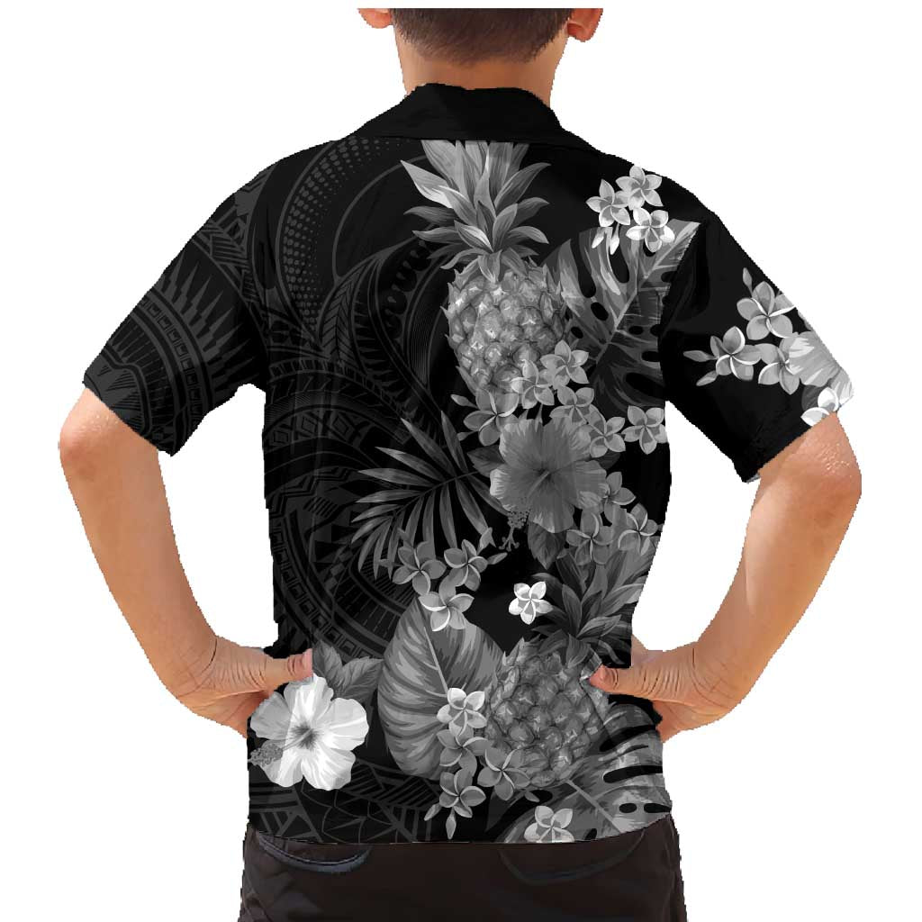 Hawaii Pineapple Tropical Family Matching Mermaid Dress and Hawaiian Shirt Neutral Hibiscus Plumeria LT01 - Polynesian Pride