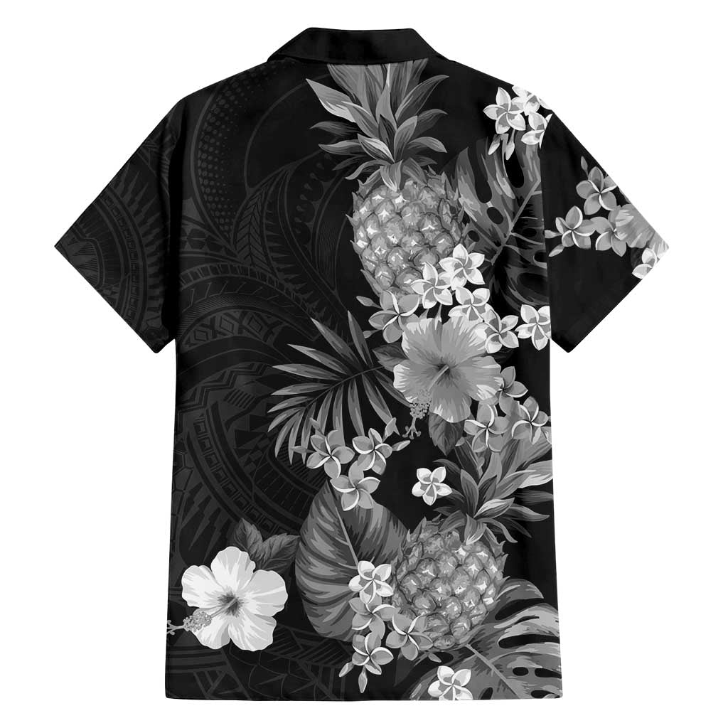 Hawaii Pineapple Tropical Family Matching Summer Maxi Dress and Hawaiian Shirt Neutral Hibiscus Plumeria LT01 - Polynesian Pride