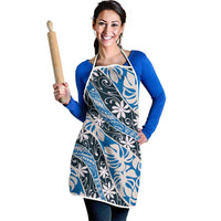 Ninamu Tahiti Tiare Monstera Apron Polynesian Pattern Curve Style - Polynesian Pride