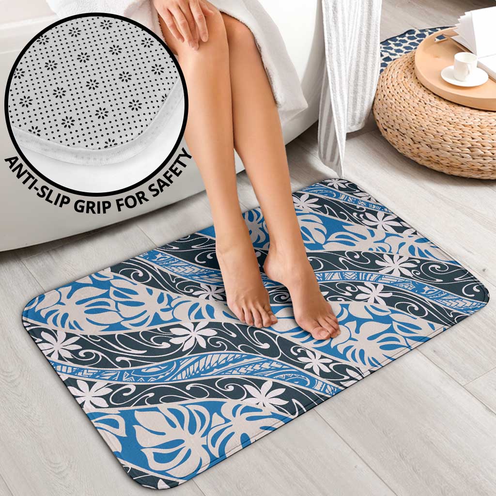 Ninamu Tahiti Tiare Monstera Bathroom Set Polynesian Pattern Curve Style LT01 - Polynesian Pride