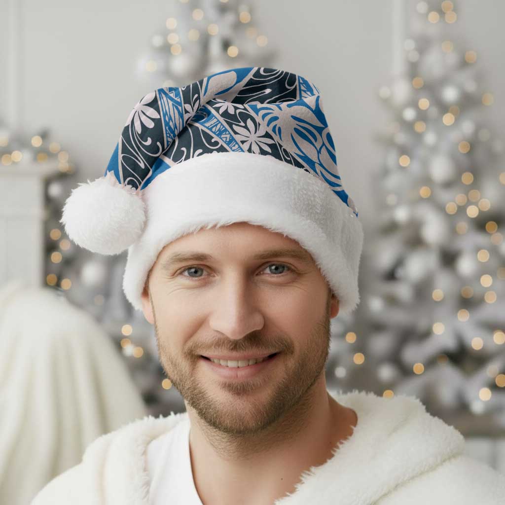Ninamu Tahiti Tiare Monstera Christmas Santa Hat Polynesian Pattern Curve Style - Polynesian Pride