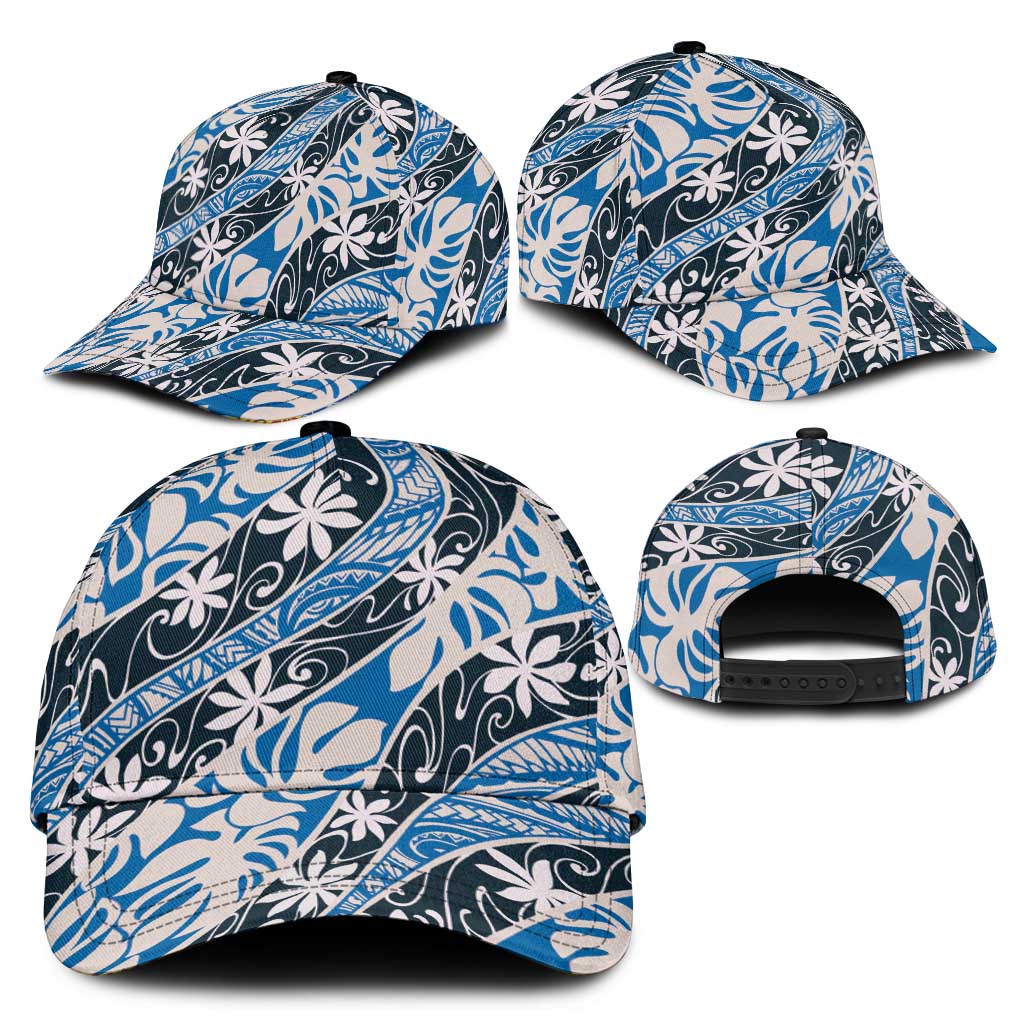Ninamu Tahiti Tiare Monstera Classic Cap Polynesian Pattern Curve Style - Polynesian Pride
