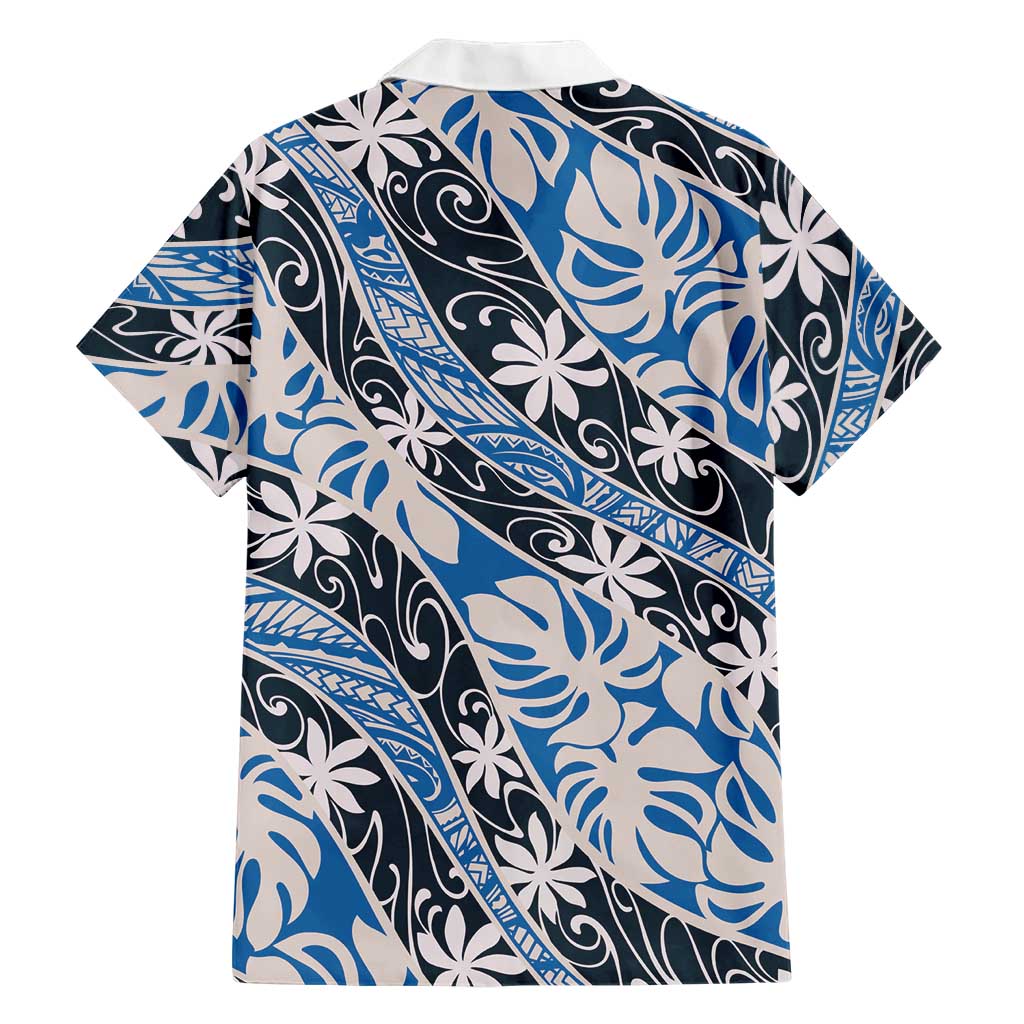 Ninamu Tahiti Tiare Monstera Hawaiian Shirt Polynesian Pattern Curve Style - Polynesian Pride