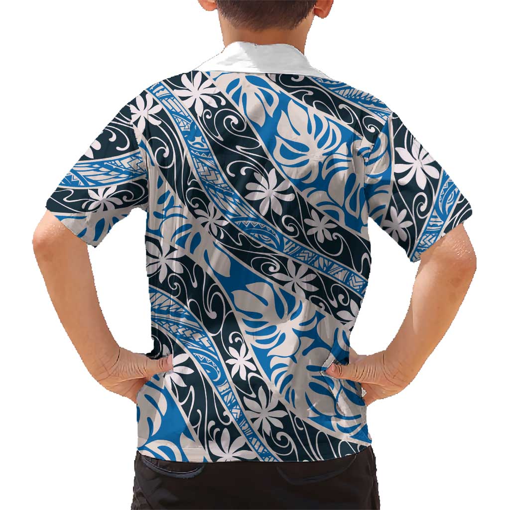 Ninamu Tahiti Tiare Monstera Hawaiian Shirt Polynesian Pattern Curve Style - Polynesian Pride