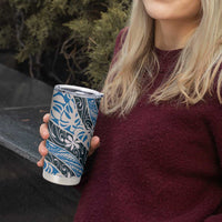 Ninamu Tahiti Tiare Monstera Tumbler Cup Polynesian Pattern Curve Style - Polynesian Pride
