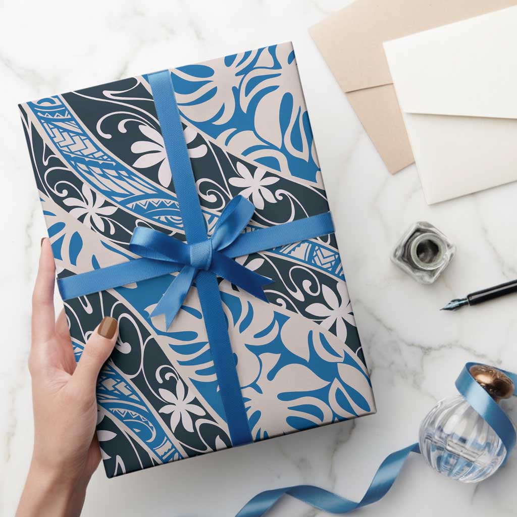 Ninamu Tahiti Tiare Monstera Wrapping Paper Polynesian Pattern Curve Style LT01 - Polynesian Pride