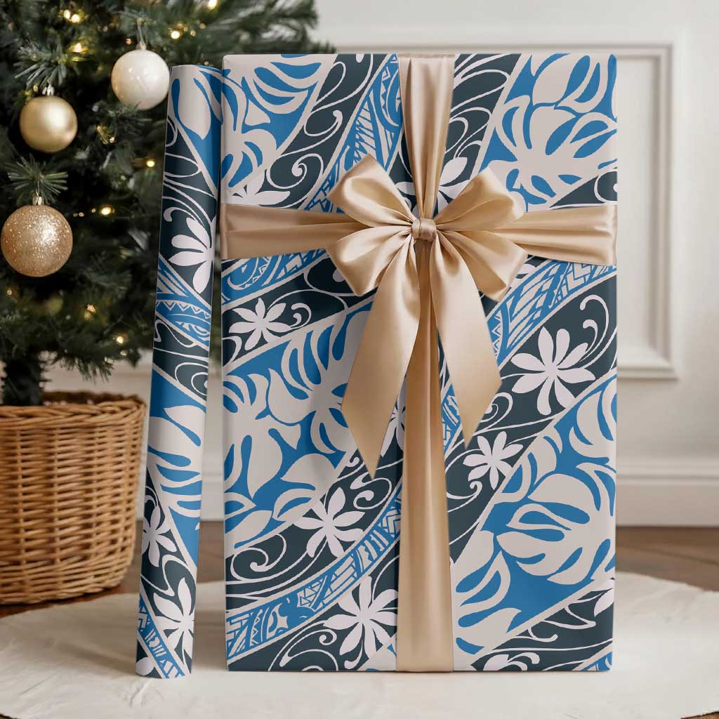 Ninamu Tahiti Tiare Monstera Wrapping Paper Polynesian Pattern Curve Style LT01 - Polynesian Pride