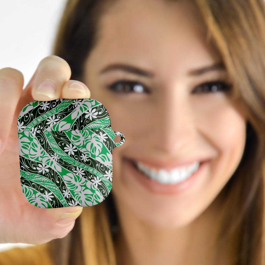 Matie Tahiti Tiare Monstera AirPods Case Polynesian Pattern Curve Style - Polynesian Pride