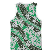 Matie Tahiti Tiare Monstera Basketball Jersey Polynesian Pattern Curve Style LT01 - Polynesian Pride