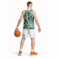 Matie Tahiti Tiare Monstera Basketball Jersey Polynesian Pattern Curve Style LT01 - Polynesian Pride