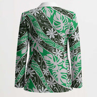 Matie Tahiti Tiare Monstera Blazer Polynesian Pattern Curve Style LT01 - Polynesian Pride
