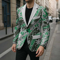 Matie Tahiti Tiare Monstera Blazer Polynesian Pattern Curve Style LT01 - Polynesian Pride