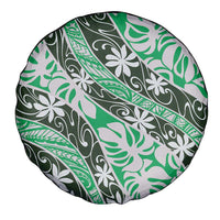 Matie Tahiti Tiare Monstera Spare Tire Cover Polynesian Pattern Curve Style LT01 - Polynesian Pride