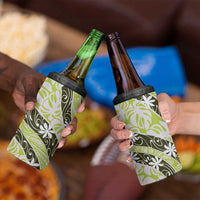 Olive Tahiti Tiare Monstera 4 in 1 Can Cooler Tumbler Polynesian Pattern Curve Style LT01 - Polynesian Pride