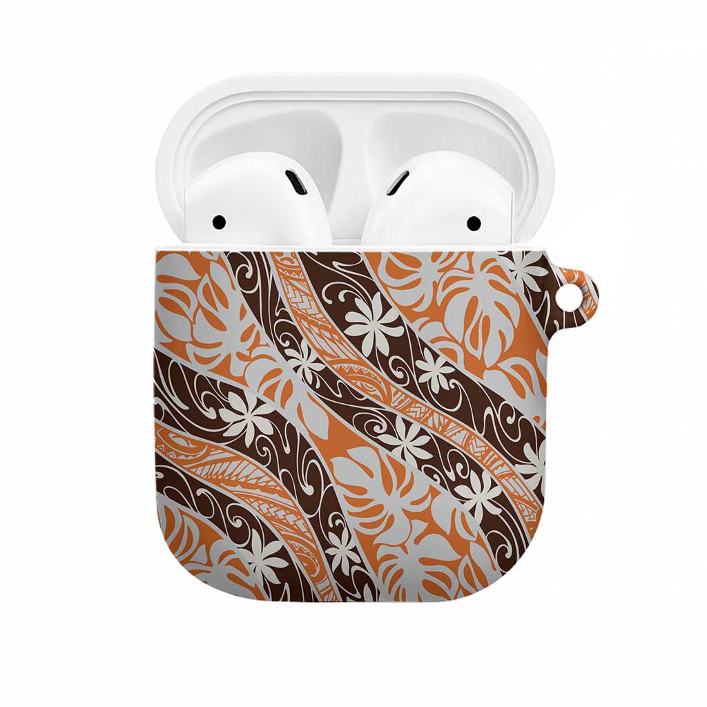 Puatou Tahiti Tiare Monstera AirPods Case Polynesian Pattern Curve Style - Polynesian Pride