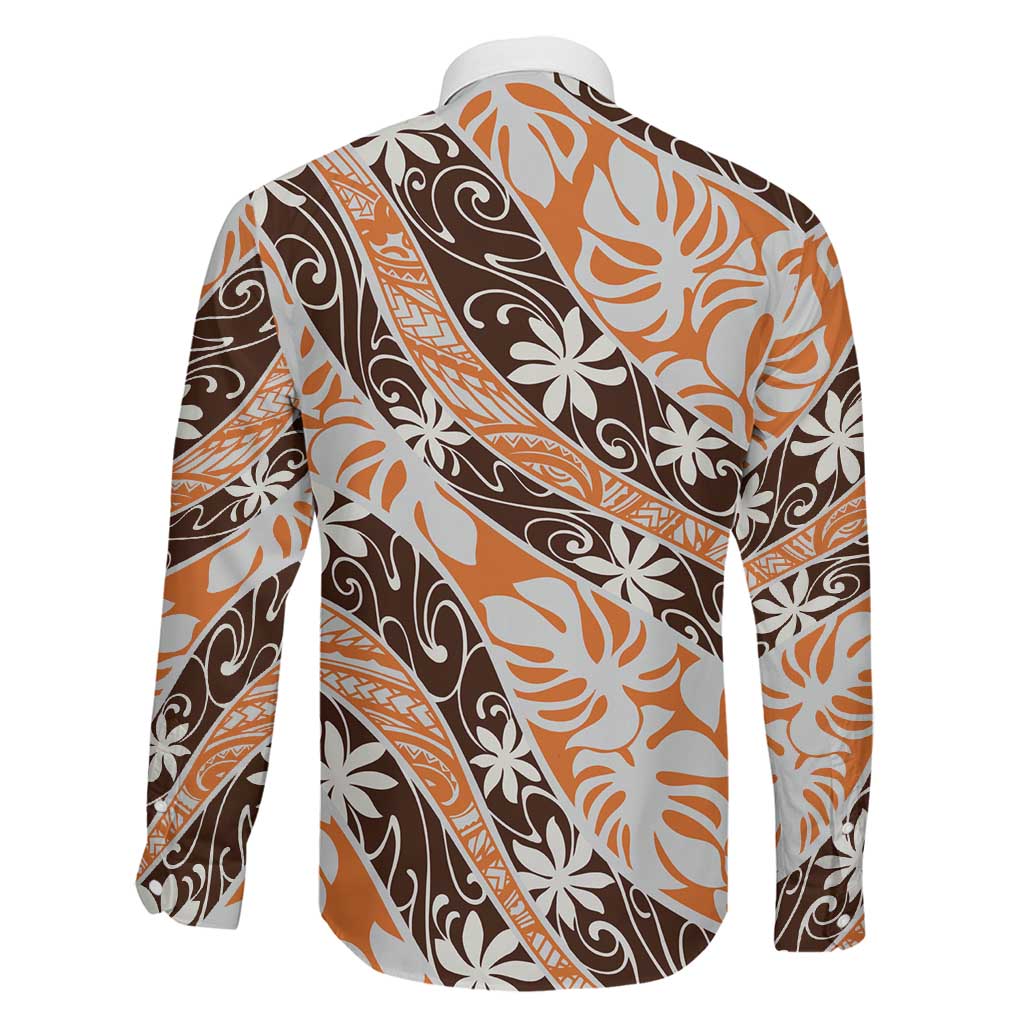 Puatou Tahiti Tiare Monstera Family Matching Tank Maxi Dress and Hawaiian Shirt Polynesian Pattern Curve Style LT01 - Polynesian Pride