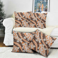 Puatou Tahiti Tiare Monstera Pillow Cover Polynesian Pattern Curve Style - Polynesian Pride