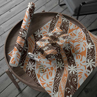 Puatou Tahiti Tiare Monstera Wrapping Paper Polynesian Pattern Curve Style - Polynesian Pride