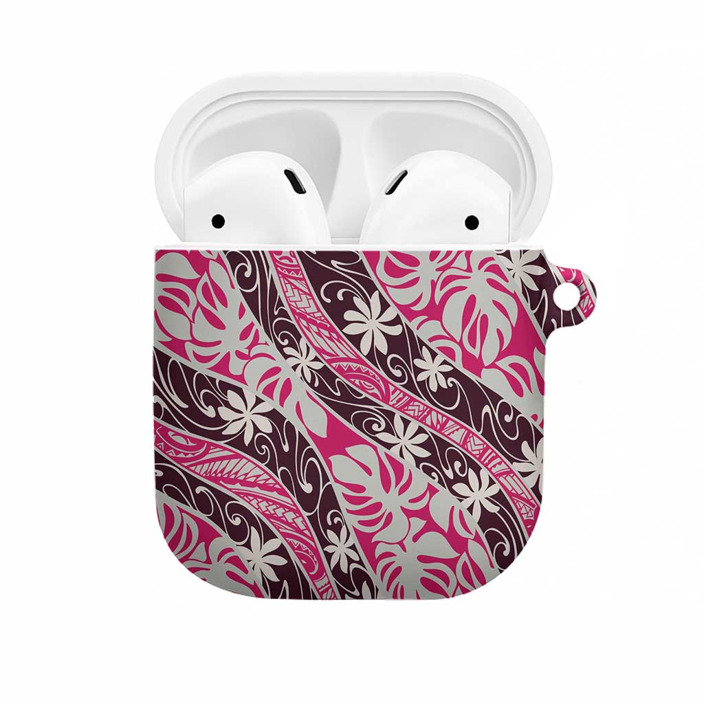 Tarona Tahiti Tiare Monstera AirPods Case Polynesian Pattern Curve Style - Polynesian Pride