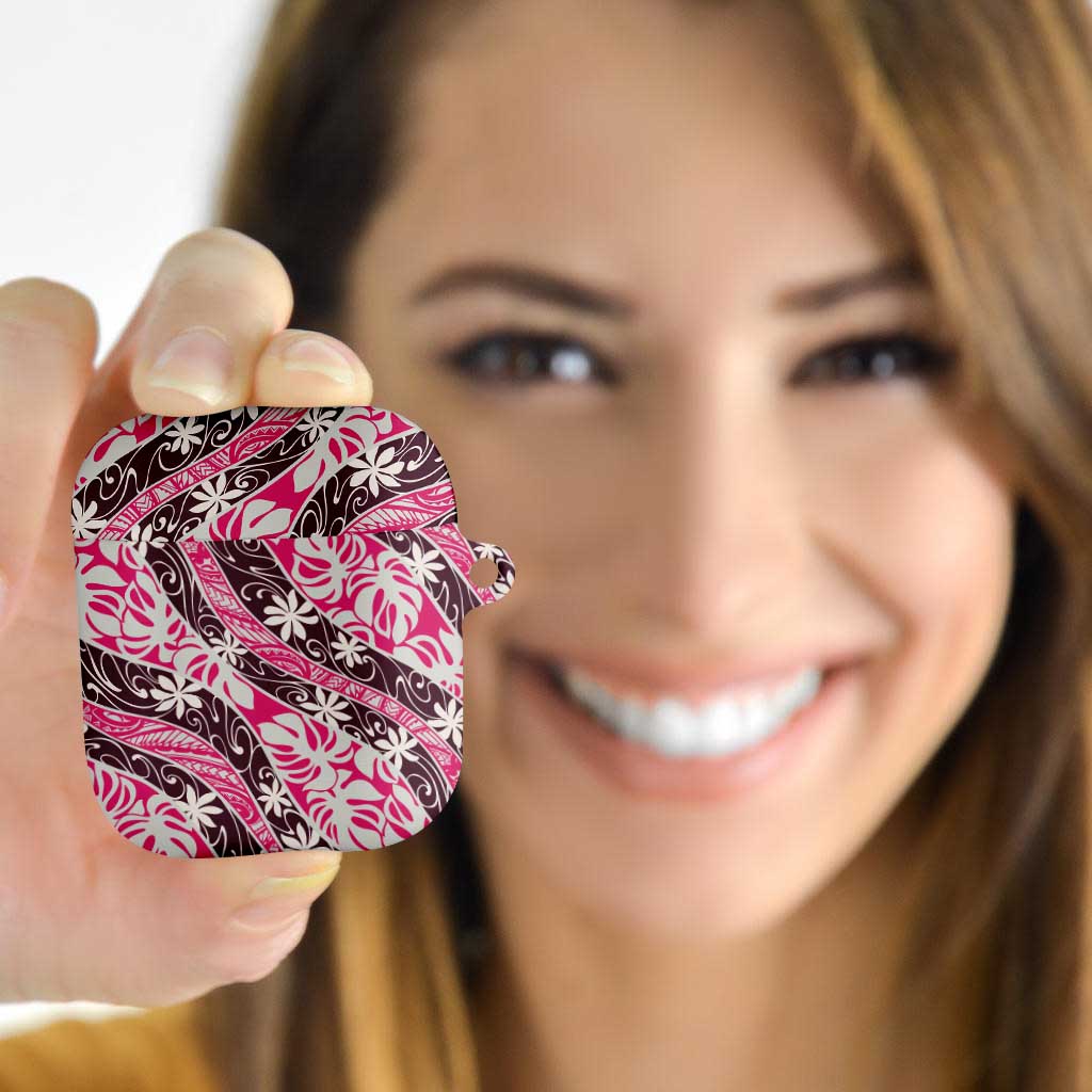 Tarona Tahiti Tiare Monstera AirPods Case Polynesian Pattern Curve Style - Polynesian Pride