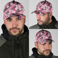 Tarona Tahiti Tiare Monstera Classic Cap Polynesian Pattern Curve Style - Polynesian Pride