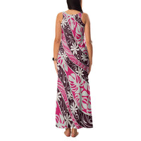 Tarona Tahiti Tiare Monstera Family Matching Tank Maxi Dress and Hawaiian Shirt Polynesian Pattern Curve Style LT01 - Polynesian Pride