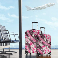 Tarona Tahiti Tiare Monstera Luggage Cover Polynesian Pattern Curve Style LT01 - Polynesian Pride