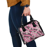 Tarona Tahiti Tiare Monstera Shoulder Handbag Polynesian Pattern Curve Style - Polynesian Pride