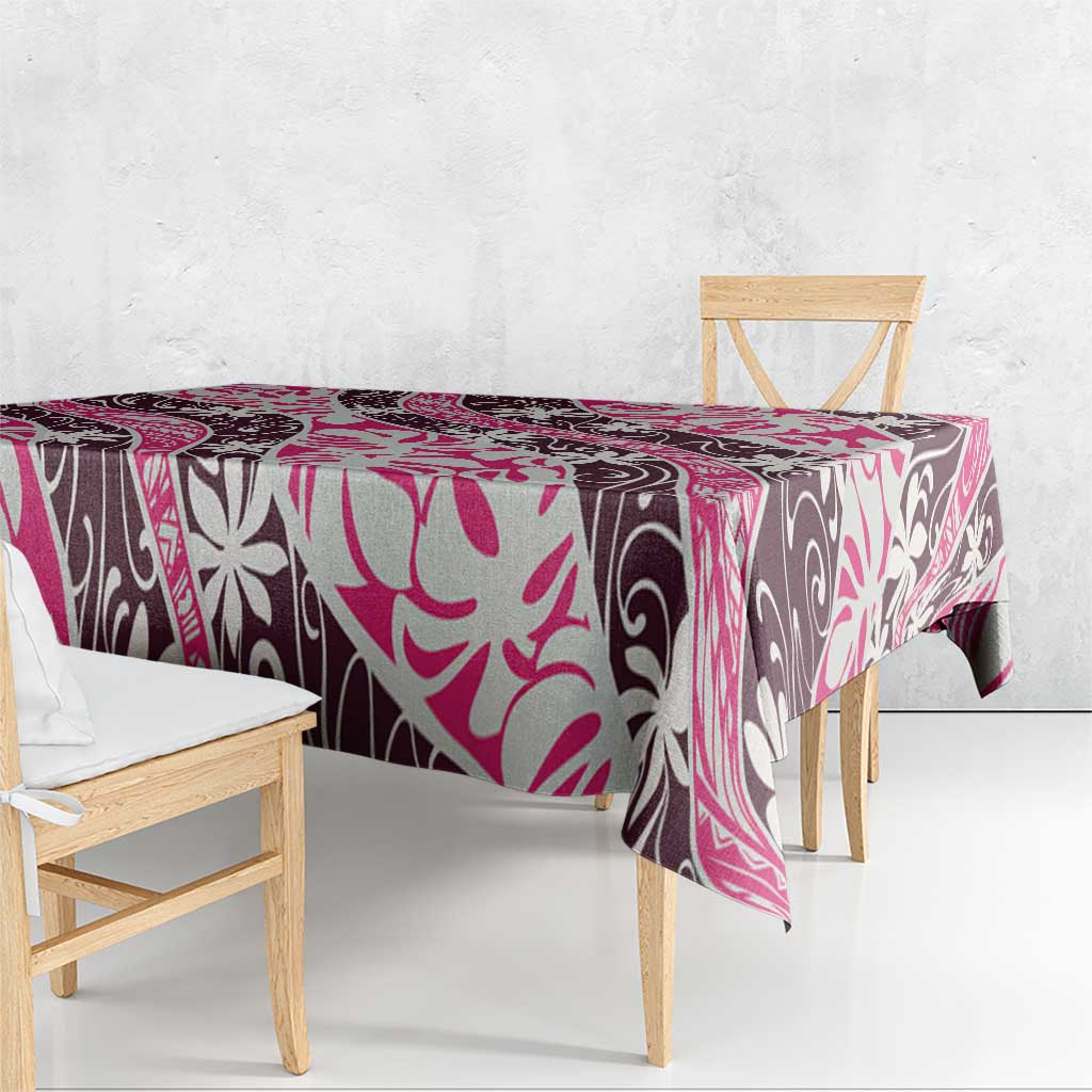 Tarona Tahiti Tiare Monstera Tablecloth Polynesian Pattern Curve Style LT01 - Polynesian Pride