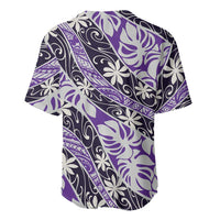 Vareau Tahiti Tiare Monstera Baseball Jersey Polynesian Pattern Curve Style - Polynesian Pride