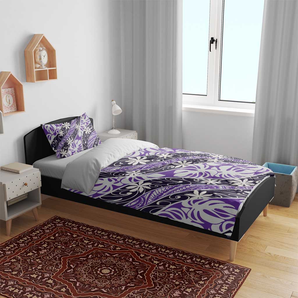 Vareau Tahiti Tiare Monstera Bedding Set Polynesian Pattern Curve Style - Polynesian Pride