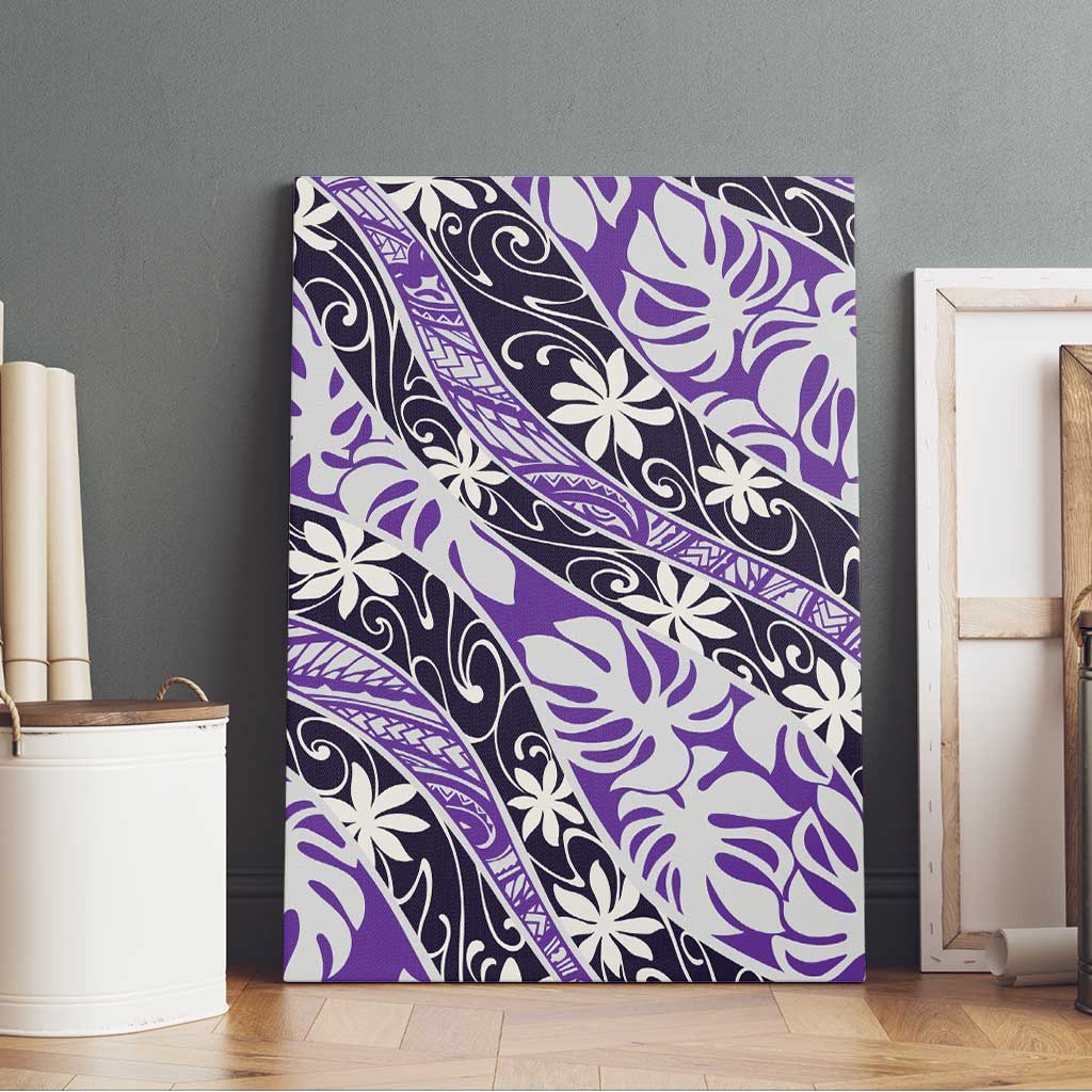 Vareau Tahiti Tiare Monstera Canvas Wall Art Polynesian Pattern Curve Style - Polynesian Pride