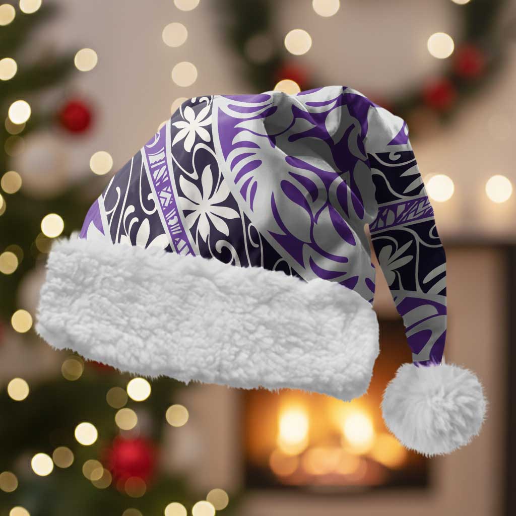 Vareau Tahiti Tiare Monstera Christmas Santa Hat Polynesian Pattern Curve Style - Polynesian Pride