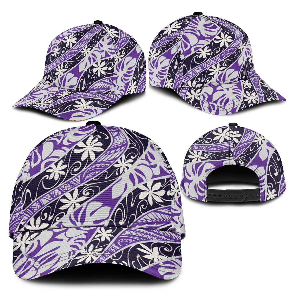 Vareau Tahiti Tiare Monstera Classic Cap Polynesian Pattern Curve Style - Polynesian Pride
