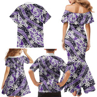 Vareau Tahiti Tiare Monstera Family Matching Mermaid Dress and Hawaiian Shirt Polynesian Pattern Curve Style LT01 - Polynesian Pride