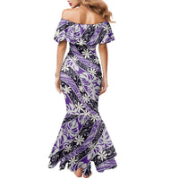 Vareau Tahiti Tiare Monstera Family Matching Mermaid Dress and Hawaiian Shirt Polynesian Pattern Curve Style LT01 - Polynesian Pride