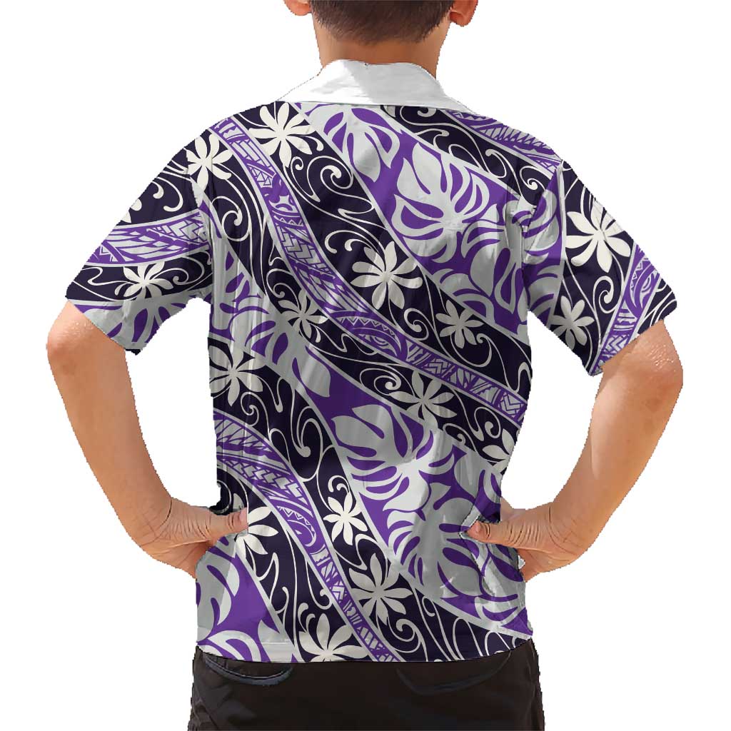 Vareau Tahiti Tiare Monstera Family Matching Puletasi and Hawaiian Shirt Polynesian Pattern Curve Style LT01 - Polynesian Pride