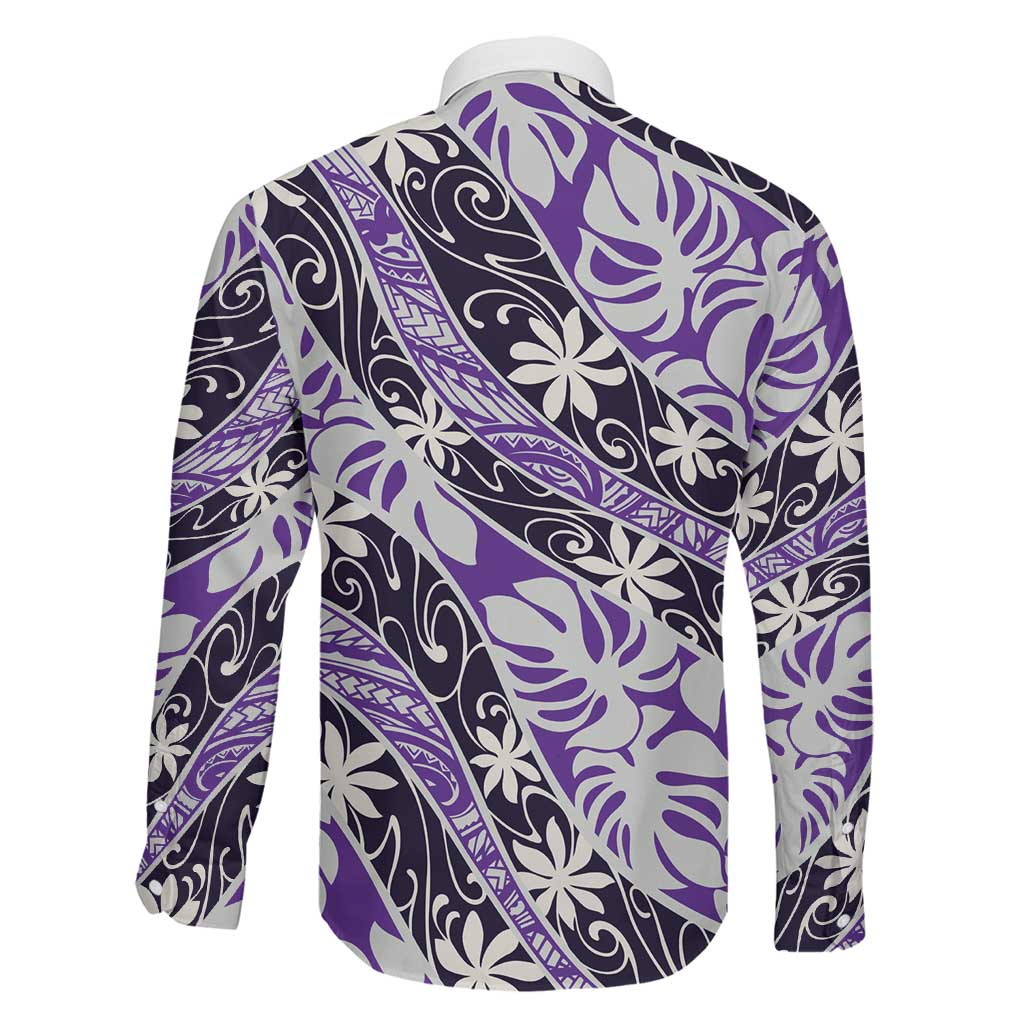 Vareau Tahiti Tiare Monstera Family Matching Puletasi and Hawaiian Shirt Polynesian Pattern Curve Style LT01 - Polynesian Pride