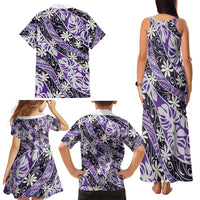 Vareau Tahiti Tiare Monstera Family Matching Tank Maxi Dress and Hawaiian Shirt Polynesian Pattern Curve Style LT01 - Polynesian Pride