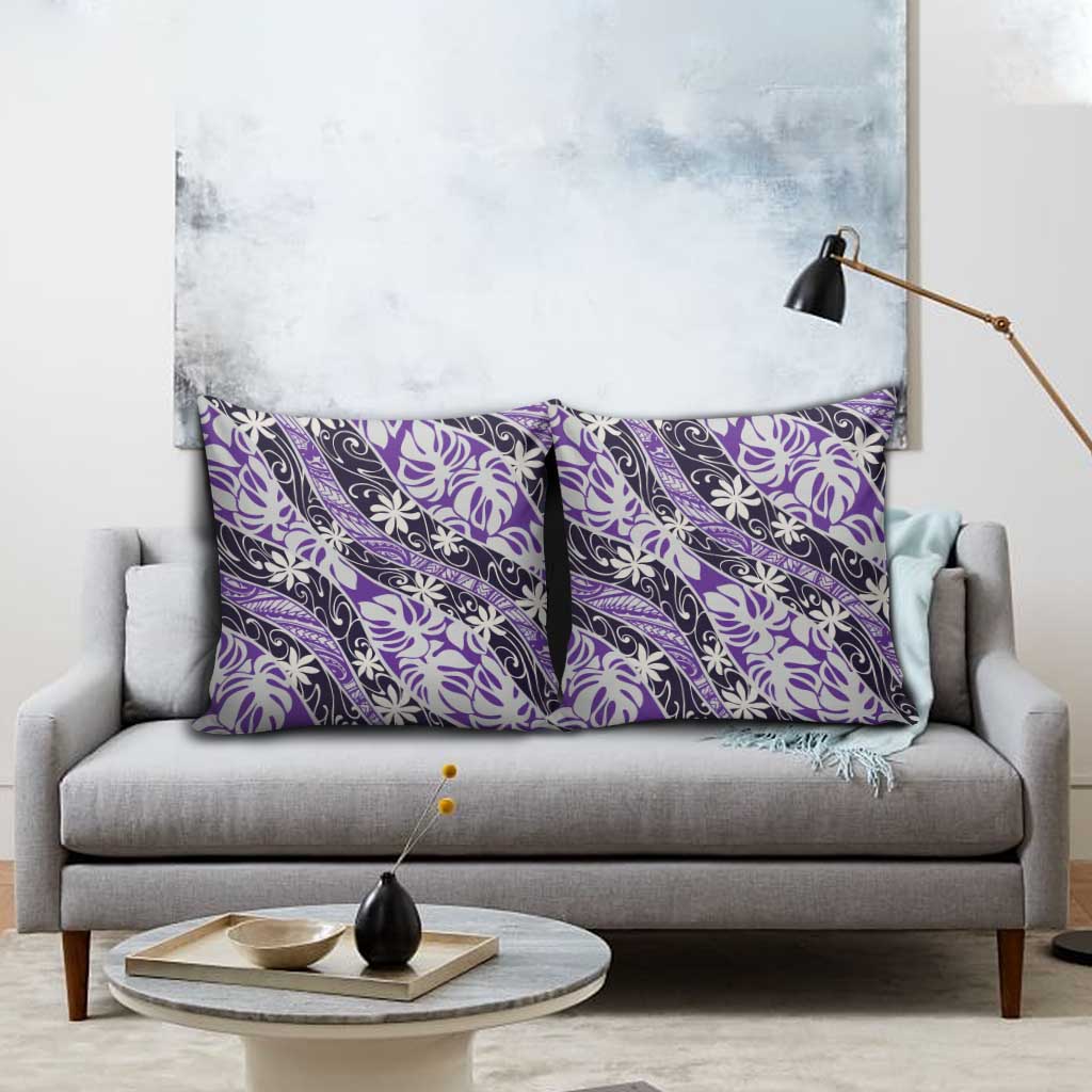 Vareau Tahiti Tiare Monstera Pillow Cover Polynesian Pattern Curve Style - Polynesian Pride