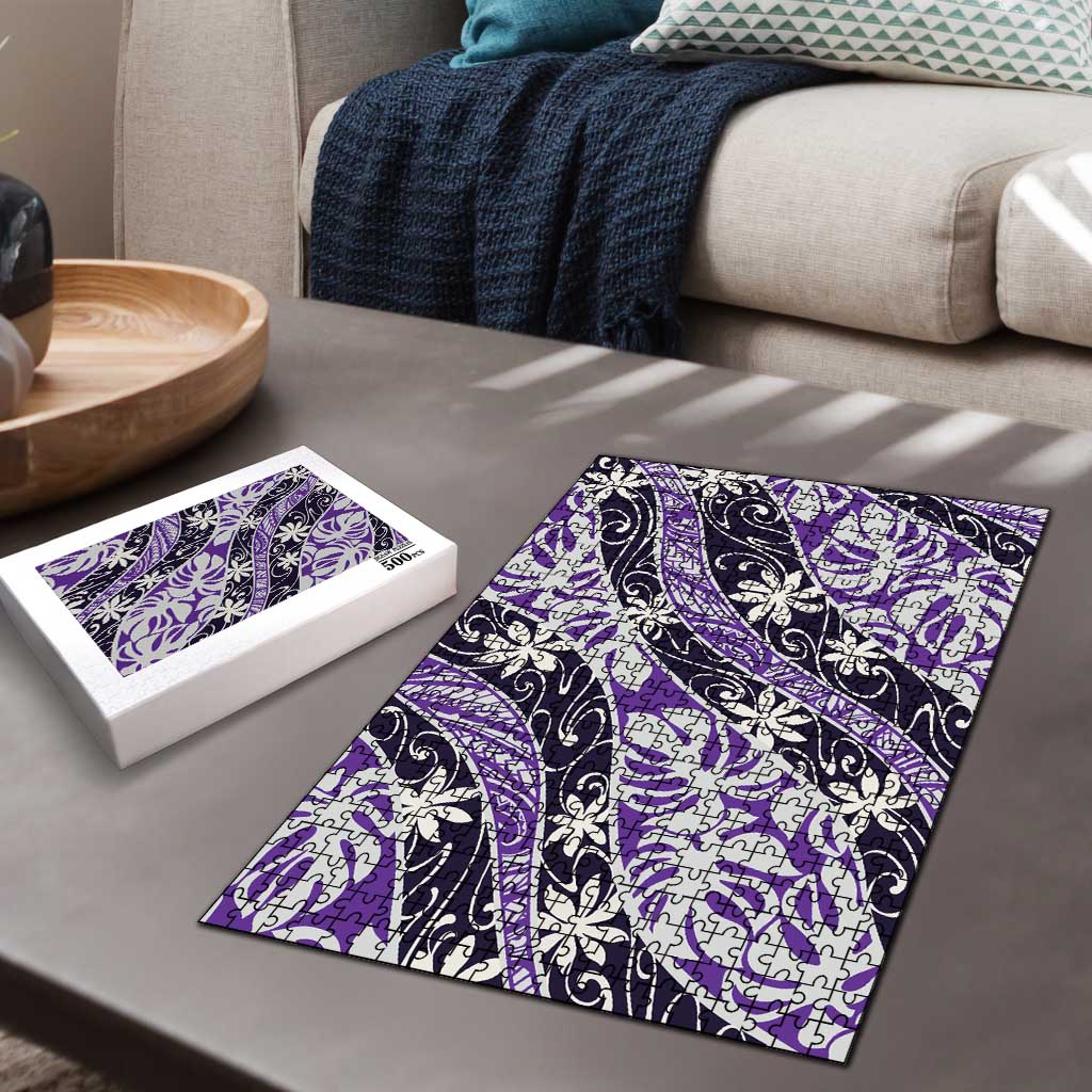 Vareau Tahiti Tiare Monstera Puzzle Polynesian Pattern Curve Style - Polynesian Pride