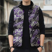 Vareau Tahiti Tiare Monstera Sleeveless Puffer Jacket Polynesian Pattern Curve Style - Polynesian Pride