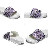 Vareau Tahiti Tiare Monstera Slide Sandals Polynesian Pattern Curve Style - Polynesian Pride