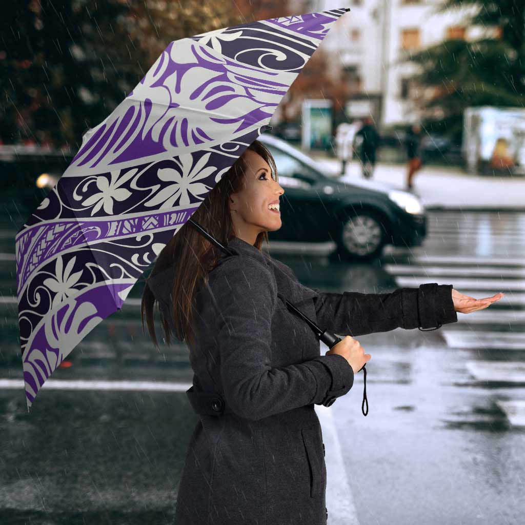 Vareau Tahiti Tiare Monstera Umbrella Polynesian Pattern Curve Style - Polynesian Pride