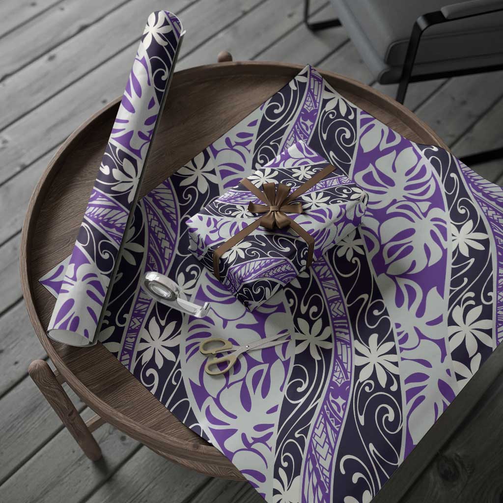 Vareau Tahiti Tiare Monstera Wrapping Paper Polynesian Pattern Curve Style - Polynesian Pride