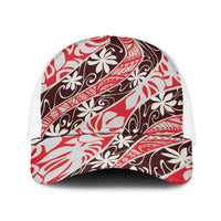 Uteute Tahiti Tiare Monstera Baseball Net Cap Polynesian Pattern Curve Style - Polynesian Pride