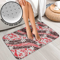 Uteute Tahiti Tiare Monstera Bathroom Set Polynesian Pattern Curve Style - Polynesian Pride